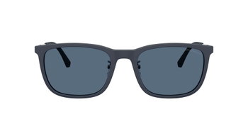 Das Bild zeigt die Emporio Armani Sonnenbrille EA4275D in mattblau von vorne.
